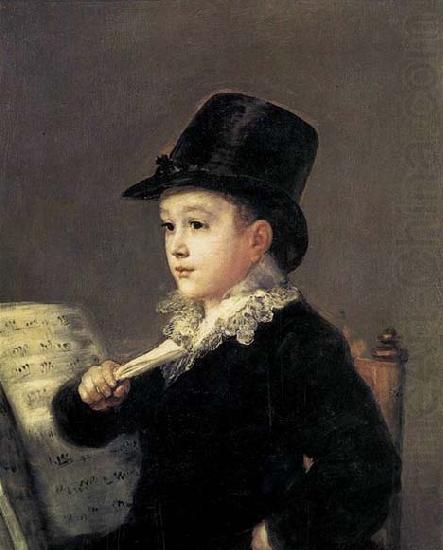 Francisco de goya y Lucientes Portrait of Mariano Goya, the Artist-s Grandson china oil painting image